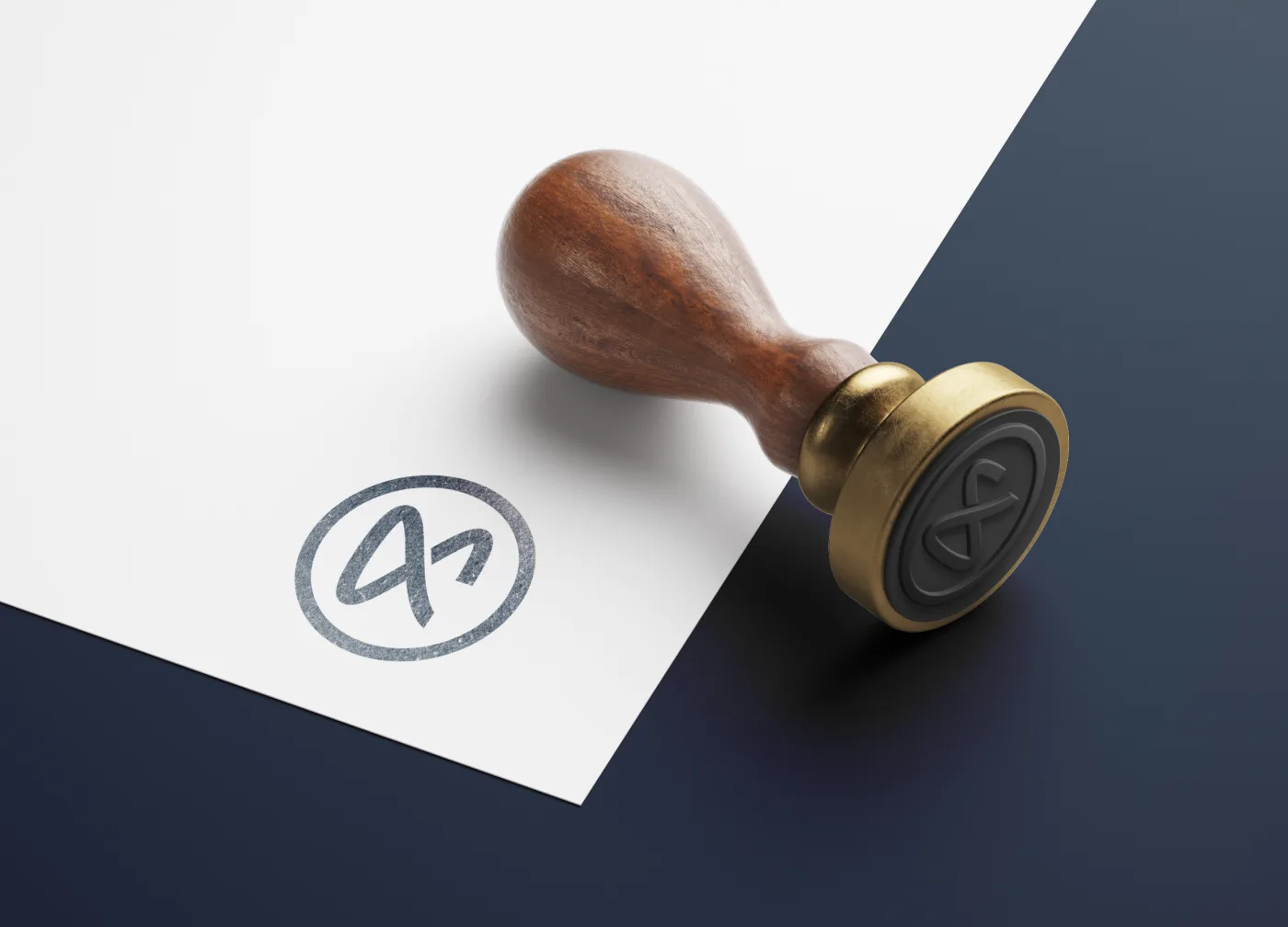 Mikrospin logo applied as an embossed stamp