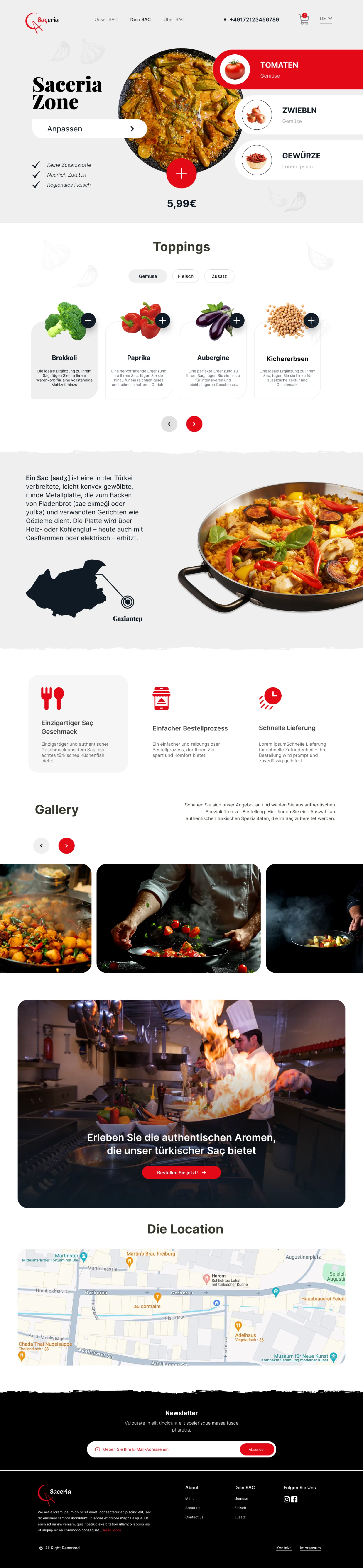Saceria full homepage preview, Studio Deadline