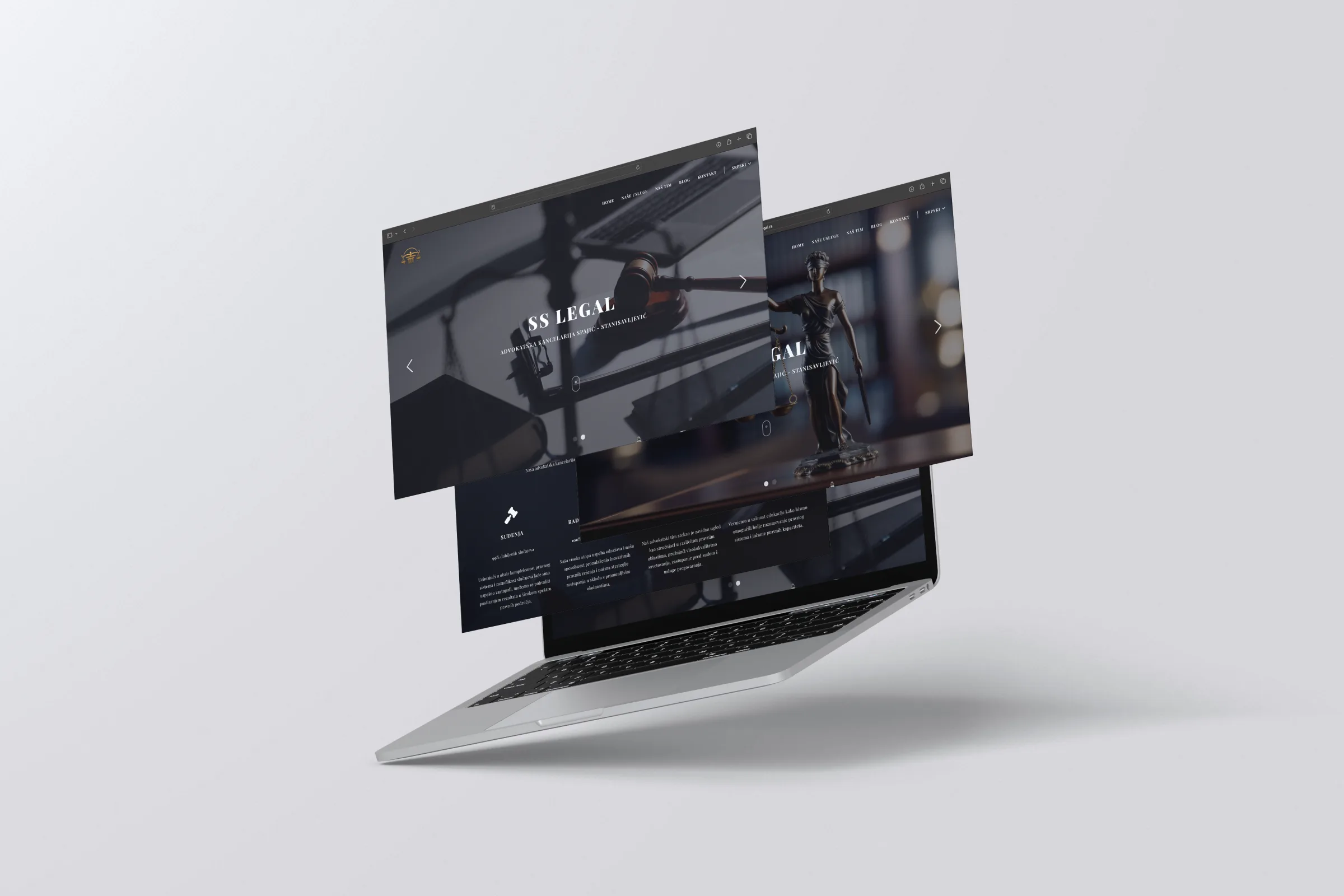 SS Legal law firm website design, legal web design by Studio Deadline Belgrade